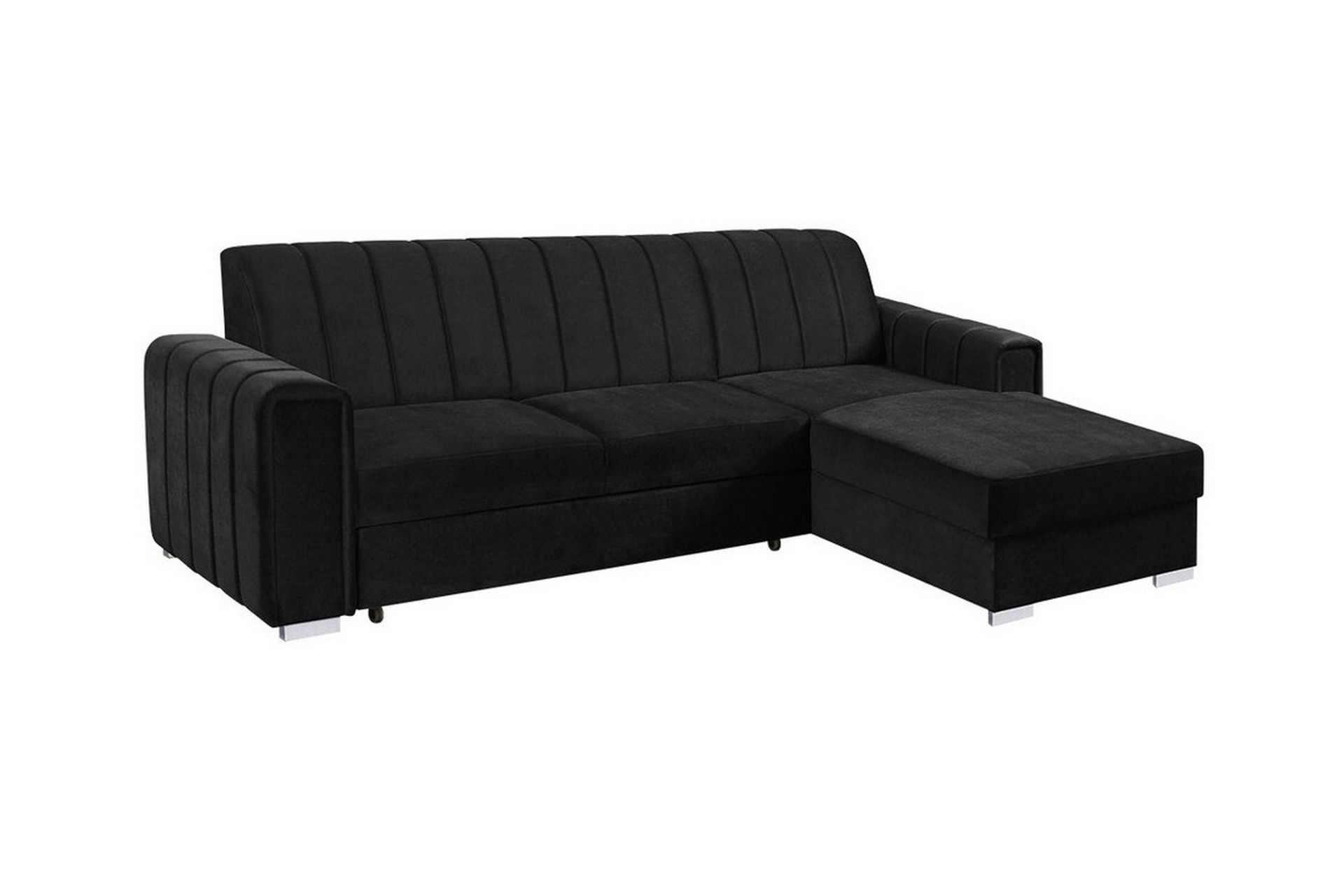 Denegal 3-seters Hjørnesovesofa - Svart - Møbler - Sofaer - Sovesofaer