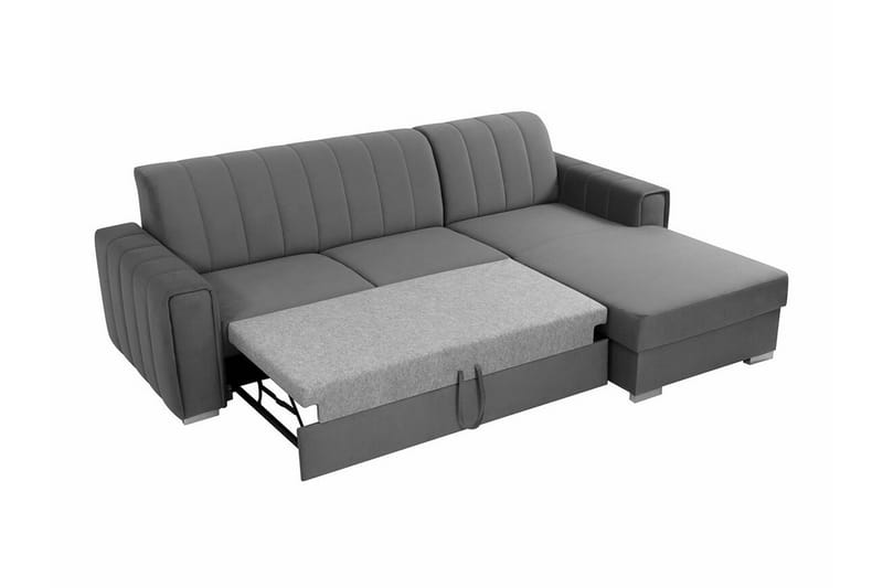 Denegal 3-seters Hjørnesovesofa - Svart - Møbler - Sofaer - Sovesofaer