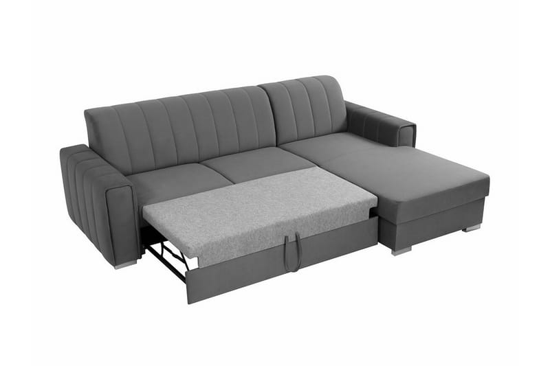 Denegal 3-seters Hjørnesovesofa - Svart - Møbler - Sofaer - Sovesofaer