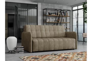 Denegal 3-seters Sovesofa 152x196 cm med Oppbevaring i Stoff - Taupe - Møbler - Sofaer - Sovesofaer