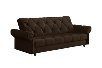 Denegal 3-seters Sovesofa - Mørkebrun - Møbler - Sofaer - Sovesofaer
