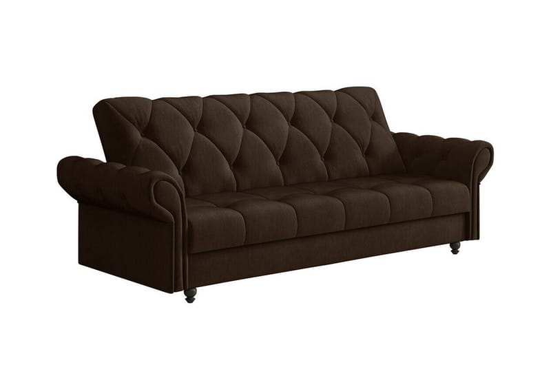 Denegal 3-seters Sovesofa - Mørkebrun - Møbler - Sofaer - Sovesofaer