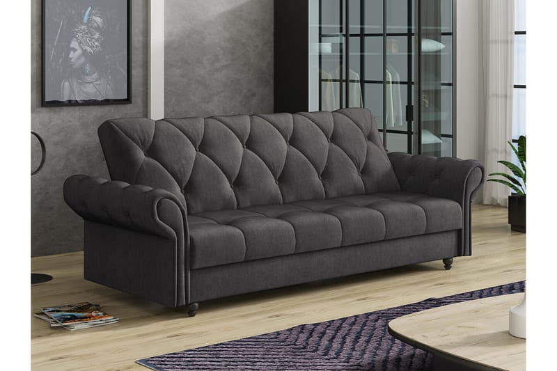Denegal 3-seters Sovesofa - Mørkebrun - Møbler - Sofaer - Sovesofaer