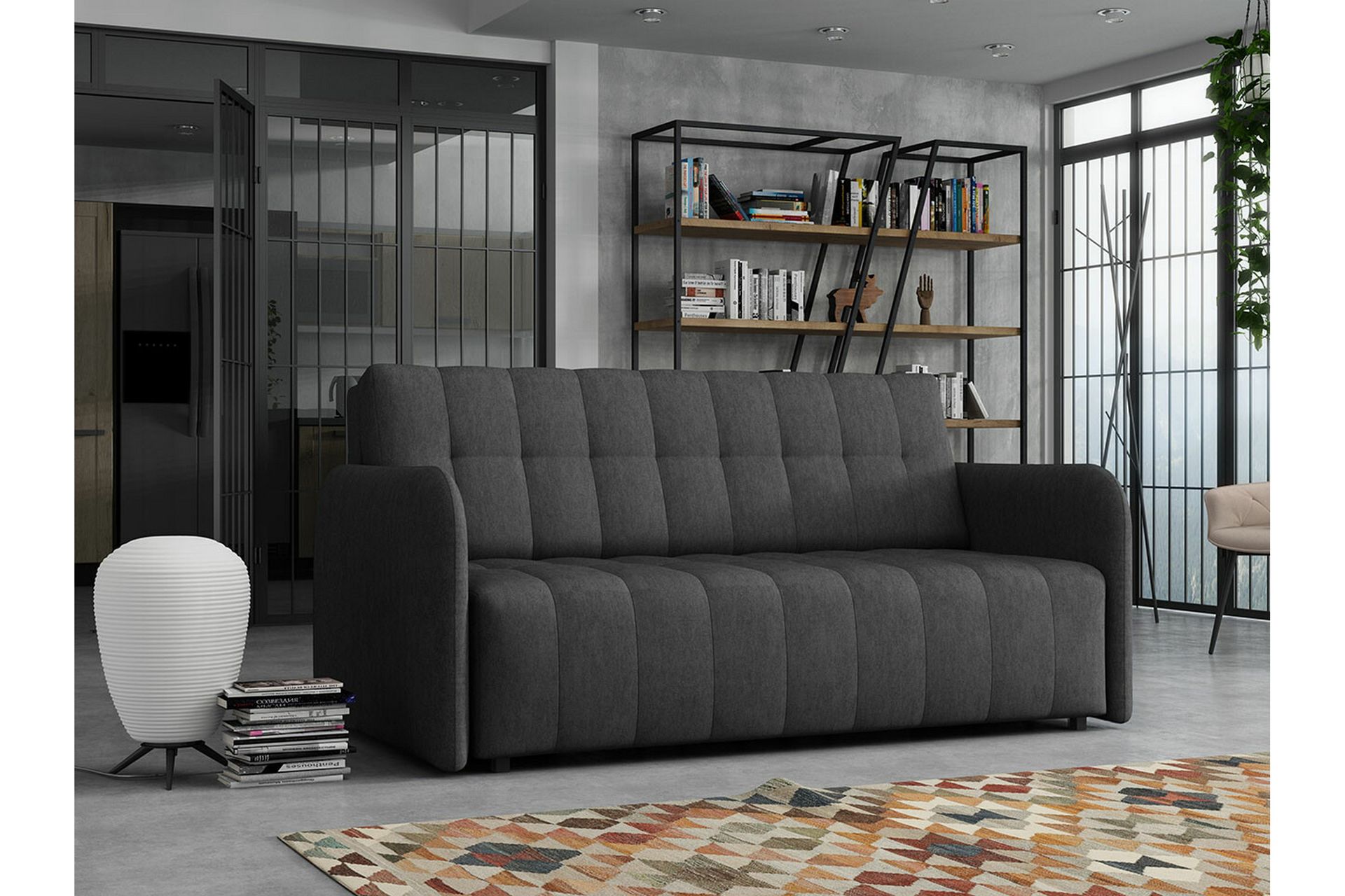 Denegal 3-seters Sovesofa - Mørkegrå - Møbler - Sofaer - Sovesofaer