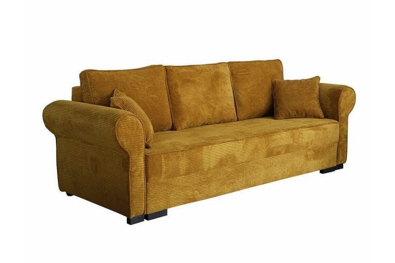 Denegal 3-seters Sovesofa - Sennepsgul - Møbler - Sofaer - Sovesofaer