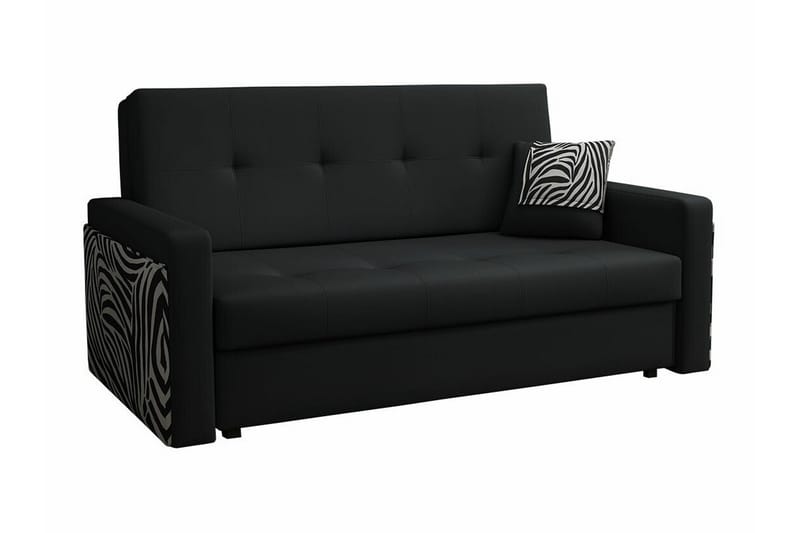 Denegal 3-seters Sovesofa - Svart - Møbler - Sofaer - Sovesofaer