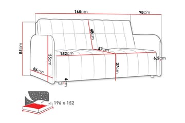 Denegal 3-seters sovesofa - Møbler - Sofaer - Sovesofaer