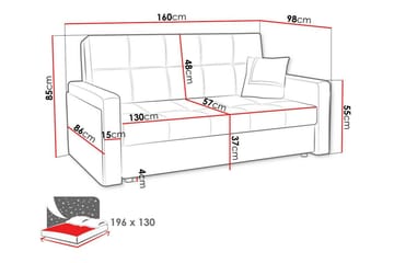 Denegal 3-seters sovesofa - Møbler - Sofaer - Sovesofaer