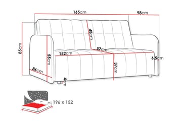 Denegal 3-seters sovesofa - Møbler - Sofaer - Sovesofaer