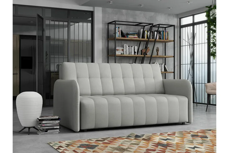 Denegal 3-sits Bäddsoffa Ljusgrå - Møbler - Sofaer - Sovesofaer