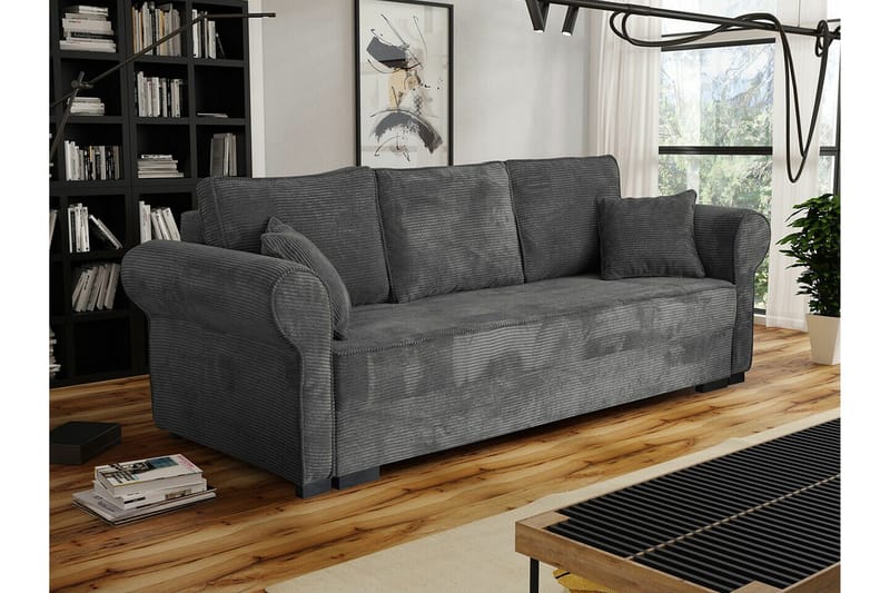 Denegal 3-sits Bäddsoffa NO_BRAND Dark grey - Møbler - Sofaer - Sovesofaer