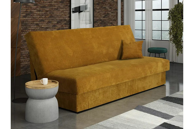 Denegal 3-sits Bäddsoffa NO_BRAND Dark yellow - Møbler - Sofaer - Sovesofaer