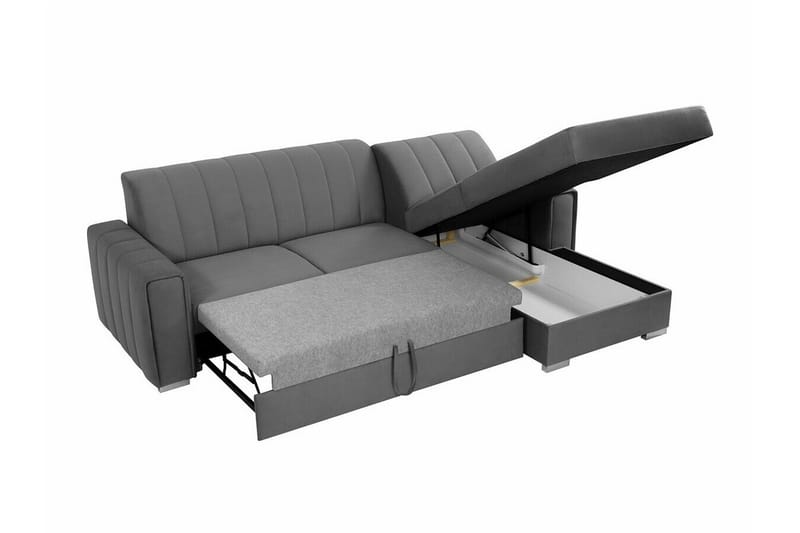 Denegal 3-sits Hörnbäddsoffa NO_BRAND Beige/Light beige - Møbler - Sofaer - Sovesofaer