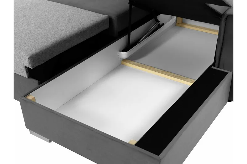 Denegal 3-sits Hörnbäddsoffa NO_BRAND Black - Møbler - Sofaer - Sovesofaer