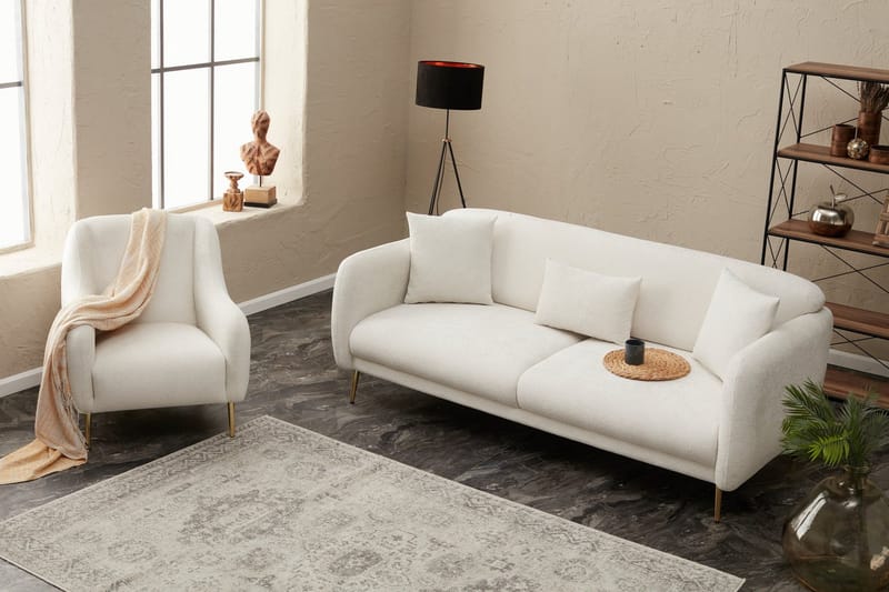 Devika Sovesofa 3-seter - Lys beige - Møbler - Sofaer - Sovesofaer
