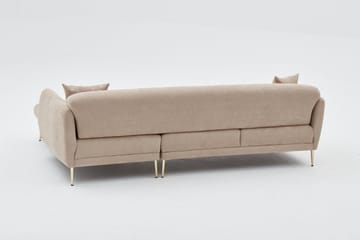Devika Sovesofa med Sjeselong 4-seter - Beige - Møbler - Sofaer - Sovesofaer