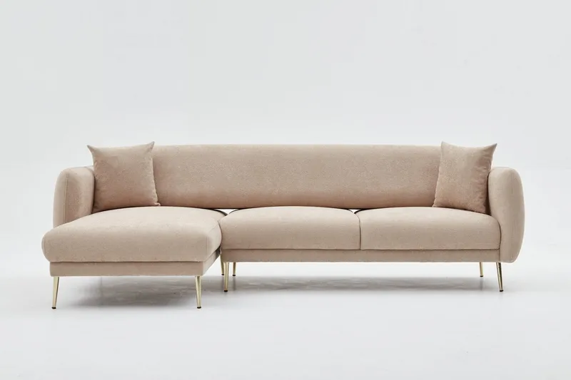 Devika Sovesofa med Sjeselong 4-seter, Beige