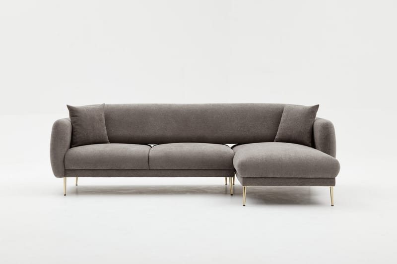 Devika Sovesofa med Sjeselong 4-seter - Grå - Møbler - Sofaer - Sovesofaer