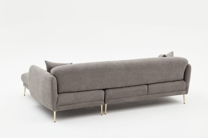 Devika Sovesofa med Sjeselong 4-seter - Grå - Møbler - Sofaer - Sovesofaer