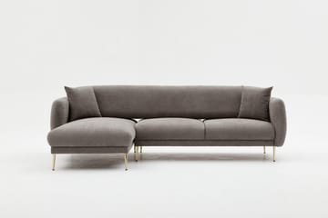 Devika Sovesofa med Sjeselong 4-seter - Grå - Møbler - Sofaer - Sovesofaer