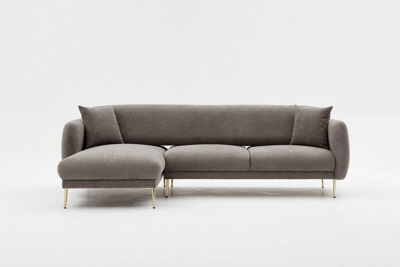 Devika Sovesofa med Sjeselong 4-seter - Grå - Møbler - Sofaer - Sovesofaer
