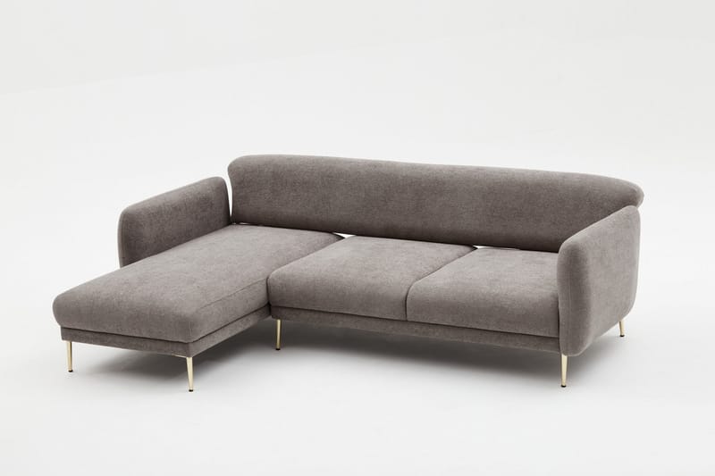 Devika Sovesofa med Sjeselong 4-seter - Grå - Møbler - Sofaer - Sovesofaer