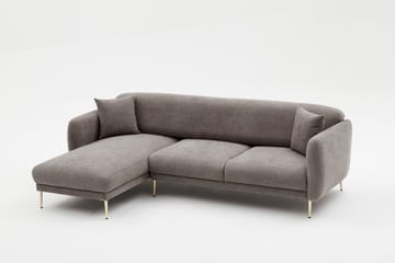 Devika Sovesofa med Sjeselong 4-seter - Grå - Møbler - Sofaer - Sovesofaer