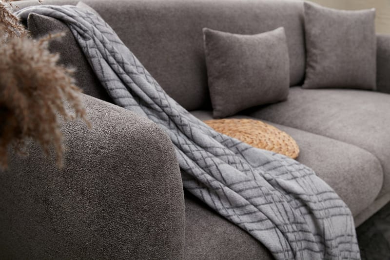 Devika Sovesofa med Sjeselong 4-seter - Grå - Møbler - Sofaer - Sovesofaer