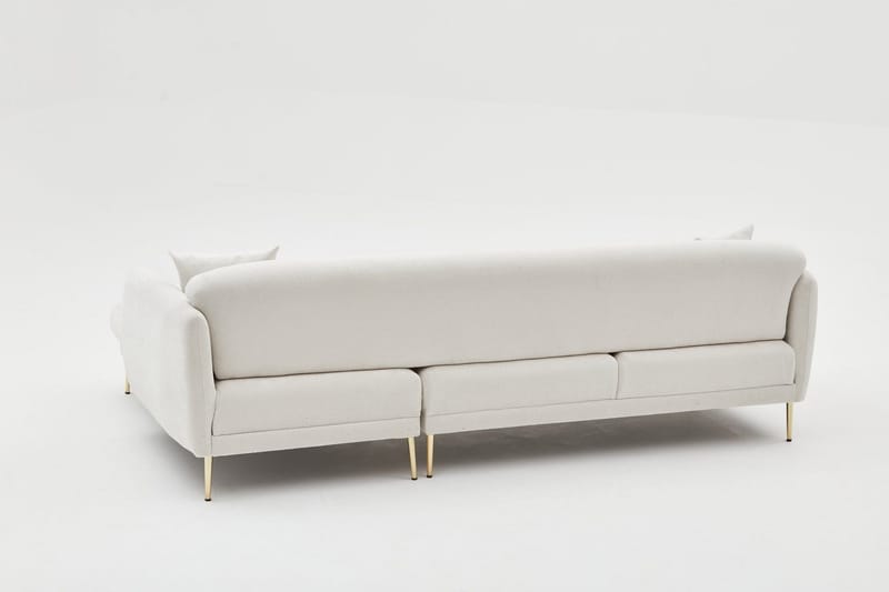 Devika Sovesofa med Sjeselong 4-seter - Lys beige - Møbler - Sofaer - Sovesofaer