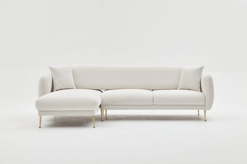 Devika Sovesofa med Sjeselong 4-seter - Lys beige - Møbler - Sofaer - Sovesofaer