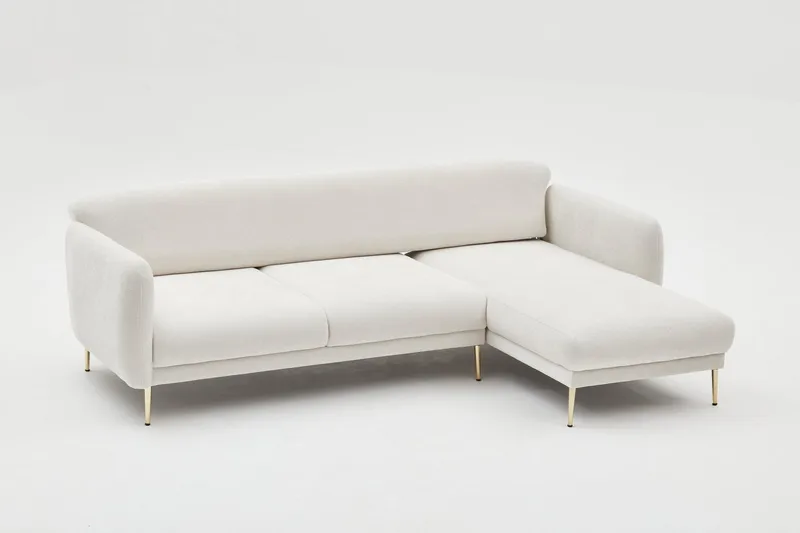 Devika Sovesofa med Sjeselong 4-seter - Lys beige - Møbler - Sofaer - Sovesofaer