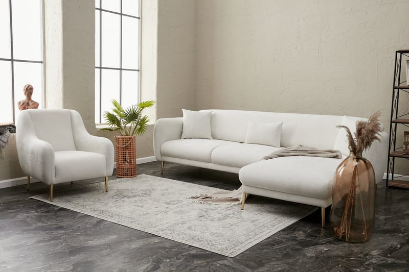 Devika Sovesofa med Sjeselong 4-seter - Lys beige - Møbler - Sofaer - Sovesofaer