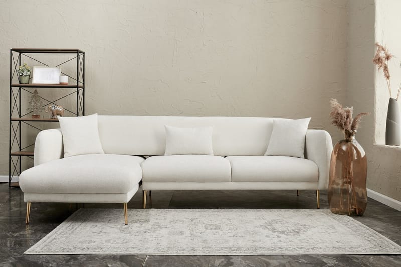 Devika Sovesofa med Sjeselong 4-seter - Lys beige - Møbler - Sofaer - Sovesofaer