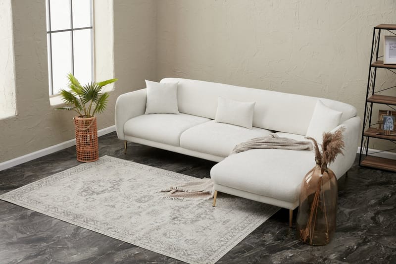 Devika Sovesofa med Sjeselong 4-seter - Lys beige - Møbler - Sofaer - Sovesofaer