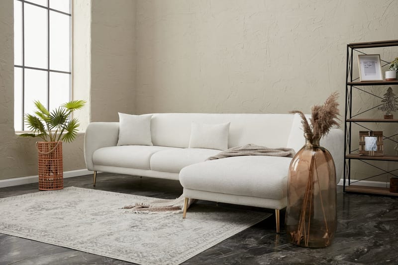 Devika Sovesofa med Sjeselong 4-seter - Lys beige - Møbler - Sofaer - Sovesofaer