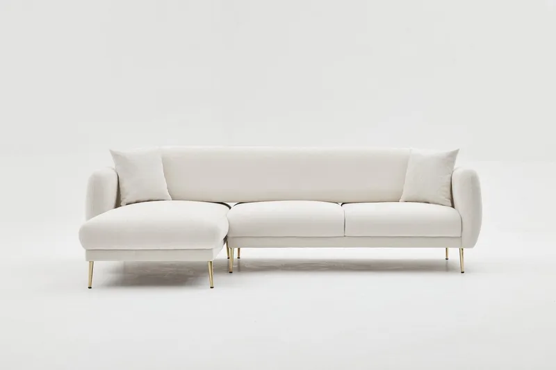 Devika Sovesofa med Sjeselong 4-seter, Lys beige