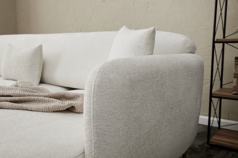 Devika Sovesofa med Sjeselong 4-seter - Lys beige - Møbler - Sofaer - Sovesofaer