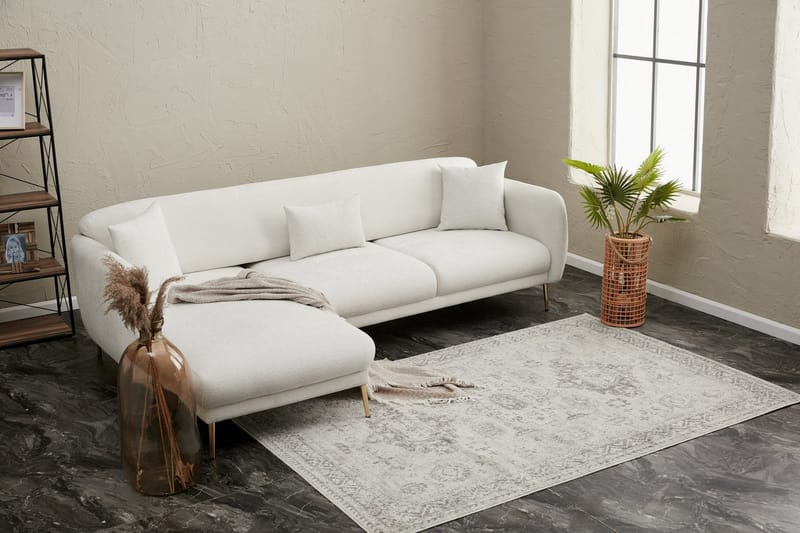 Devika Sovesofa med Sjeselong 4-seter - Lys beige - Møbler - Sofaer - Sovesofaer