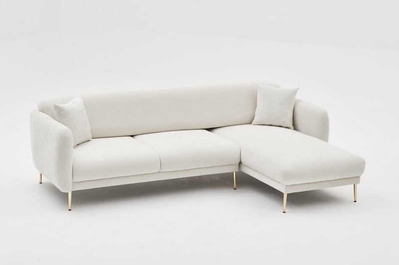 Devika Sovesofa med Sjeselong 4-seter - Lys beige - Møbler - Sofaer - Sovesofaer
