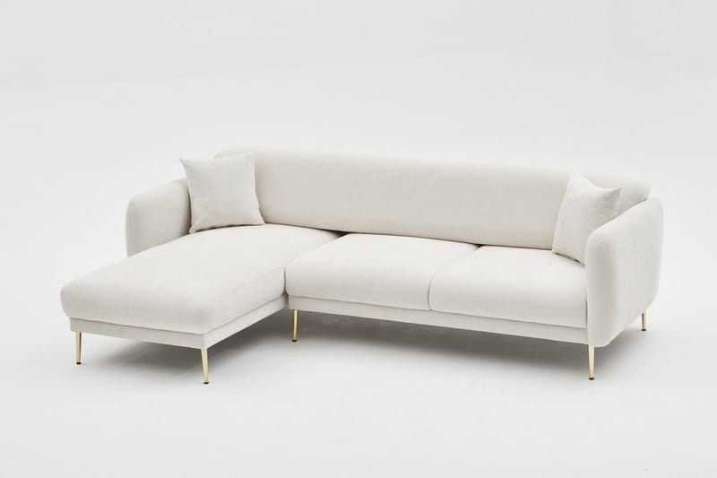 Devika Sovesofa med Sjeselong 4-seter - Lys beige - Møbler - Sofaer - Sovesofaer