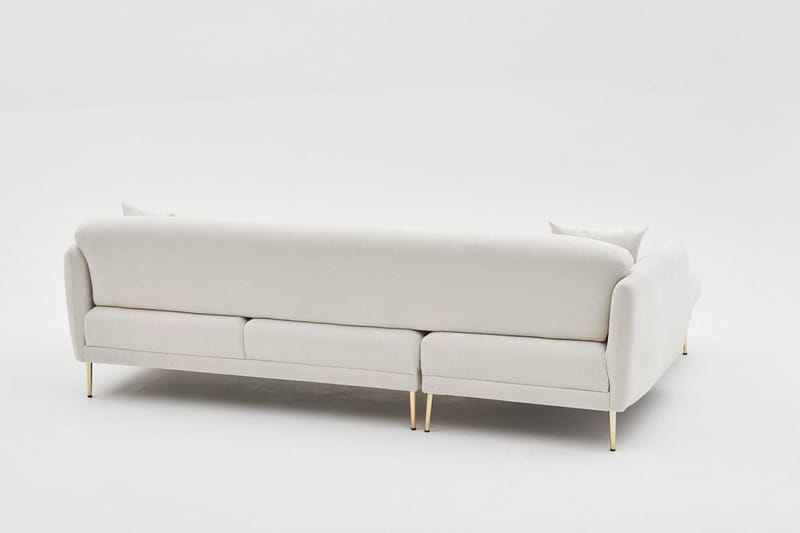 Devika Sovesofa med Sjeselong 4-seter - Lys beige - Møbler - Sofaer - Sovesofaer