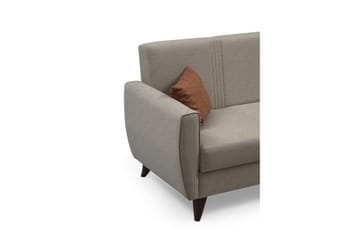 Dewan 3-seter Sovesofa 96x183 cm med Oppbevaring i Lin - Beige - Møbler - Sofaer - Sovesofaer