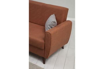 Dewan 3-seters Sovesofa 96x183 cm med Oppbevaring i Stoff - Terrakotta - Møbler - Sofaer - Sovesofaer