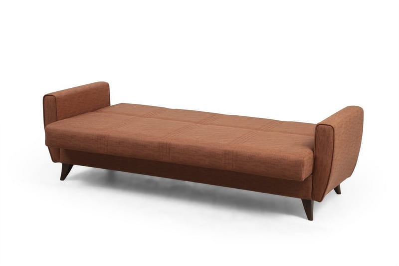 Dewan 3-seters Sovesofa 96x183 cm med Oppbevaring i Stoff - Terrakotta - Møbler - Sofaer - Sovesofaer
