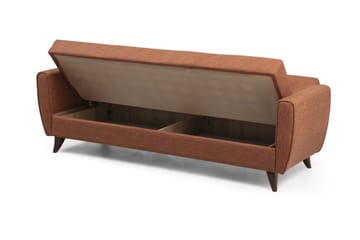 Dewan 3-seters Sovesofa 96x183 cm med Oppbevaring i Stoff - Terrakotta - Møbler - Sofaer - Sovesofaer
