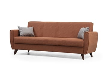 Dewan 3-seters Sovesofa 96x183 cm med Oppbevaring i Stoff - Terrakotta - Møbler - Sofaer - Sovesofaer