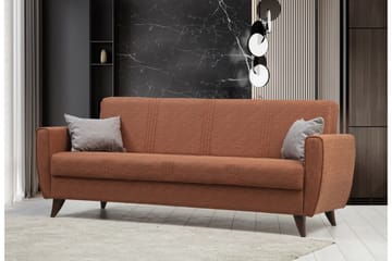Dewan 3-seters Sovesofa 96x183 cm med Oppbevaring i Stoff - Terrakotta - Møbler - Sofaer - Sovesofaer