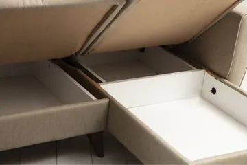 Dewan Sovesofa med Divan 3-seter - Beige - Møbler - Sofaer - Sovesofaer