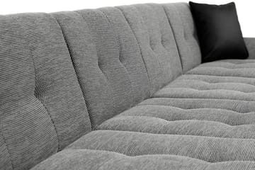 Dewitt 3-seter Sovesofa i Stoff og Skinn - Grå - Møbler - Sofaer - Sovesofaer