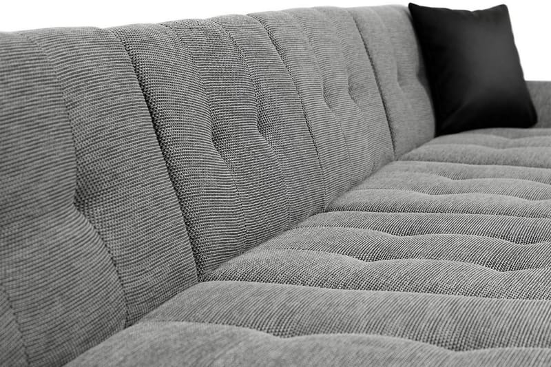 Dewitt 3-seter Sovesofa i Stoff og Skinn - Grå - Møbler - Sofaer - Sovesofaer